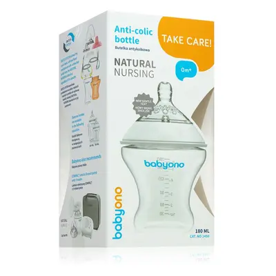 BabyOno Take Care kojenecká láhev anti-colic 0m+ 180 ml