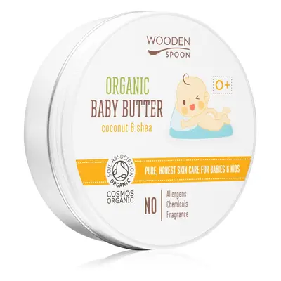 WoodenSpoon Organic Coconut & Shea tělové máslo pro děti od narození 100 ml