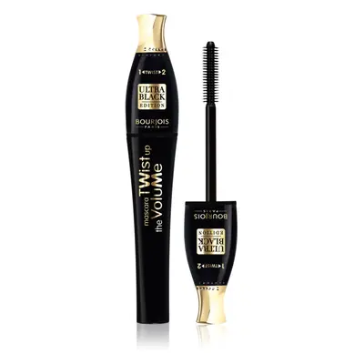 Bourjois Twist Up The Volume řasenka pro objem s kartáčkem 2 v 1 odstín Ultra Black 8 ml