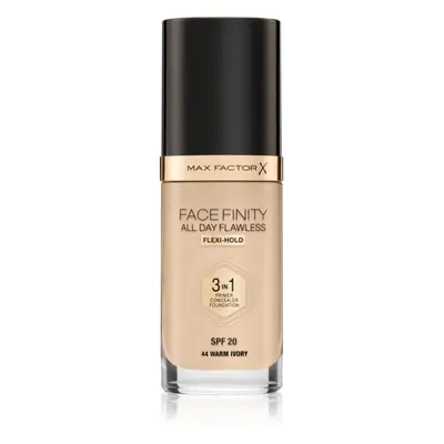 Max Factor Facefinity All Day Flawless dlouhotrvající make-up SPF 20 odstín 44 Warm Ivory 30 ml