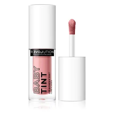 Revolution Relove Baby Tint tekutá tvářenka a lesk na rty odstín Rose 1.4 ml