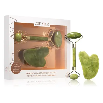 Zoë Ayla Jade Facial Roller And Gua Sha Tool dárková sada na obličej 1 ks