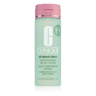 Clinique Liquid Facial Soap Oily Skin Formula tekuté mýdlo pro mastnou a smíšenou pleť 200 ml