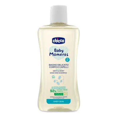 Chicco Baby Moments jemný dětský šampon na vlasy a tělo 200 ml