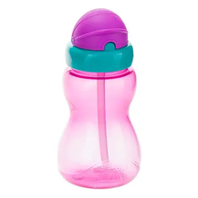 Canpol babies Sport Cup dětská láhev s brčkem 12m+ Pink 270 ml