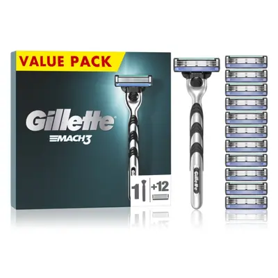 Gillette Mach3 holicí strojek + náhradní břity 12 ks