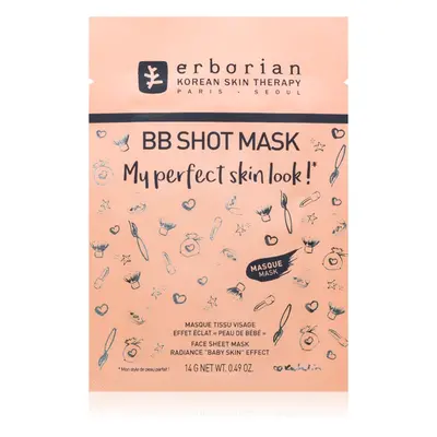 Erborian BB Shot Mask plátýnková maska s rozjasňujícím účinkem 14 g