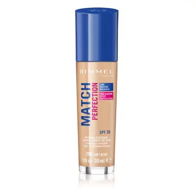 Rimmel Match Perfection tekutý make-up SPF 20 odstín 200 Soft Beige 30 ml