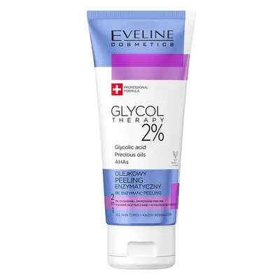 Eveline Cosmetics Glycol Therapy enzymatický peeling s AHA kyselinami se vzácnými oleji 100 ml