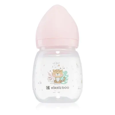 Kikkaboo Savanna Anti-colic Feeding Bottle kojenecká láhev 3 m+ Pink 180 ml