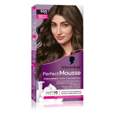 Schwarzkopf Perfect Mousse permanentní barva na vlasy odstín 500 Středně hnědý 1 ks