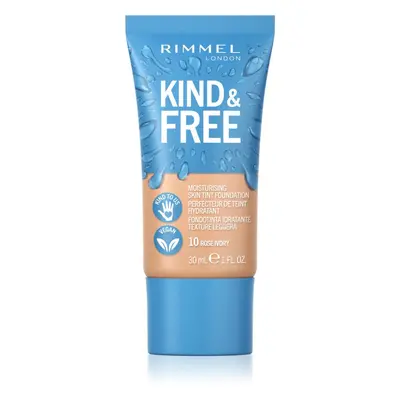 Rimmel Kind & Free lehký hydratační make-up odstín 10 Rose Ivory 30 ml