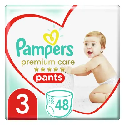 Pampers Premium Care Pants Size 3 plenkové kalhotky 6-11kg 48 ks