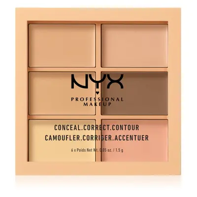 NYX Professional Makeup Conceal. Correct. Contour konturovací a korekční paletka odstín 01 Light