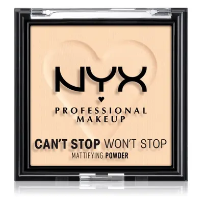 NYX Professional Makeup Can't Stop Won't Stop Mattifying Powder matující pudr odstín 01 Fair 6 g