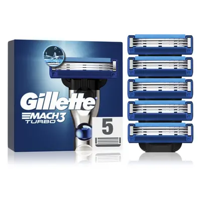 Gillette Mach3 Turbo náhradní hlavice 5 ks