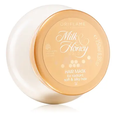 Oriflame Milk & Honey Gold pečující maska pro lesk a hebkost vlasů 250 ml