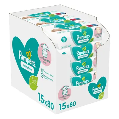 Pampers Sensitive vlhčené čisticí ubrousky pro děti pro citlivou pokožku 15x80 ks