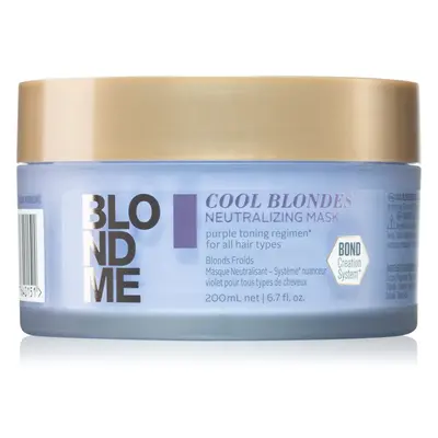 Schwarzkopf Professional Blondme Cool Blondes vyživující maska neutralizující žluté tóny 200 ml