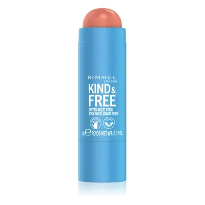 Rimmel Kind & Free multifunkční líčidlo pro oči, rty a tvář odstín 002 Peachy Cheeks 5 g