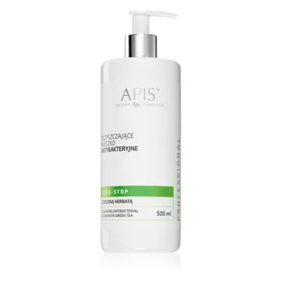 Apis Natural Cosmetics Acne-Stop Home TerApis čisticí a odličovací mléko se zeleným čajem 500 ml