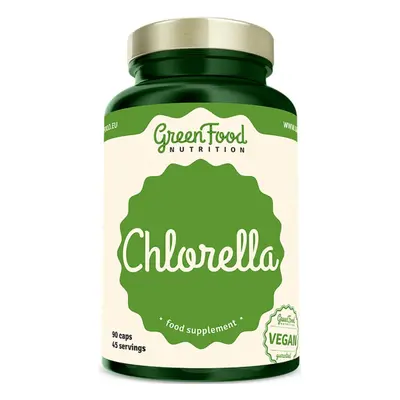 GreenFood Nutrition Chlorella kapsle pro detoxikaci organismu a podporu imunity 90 cps