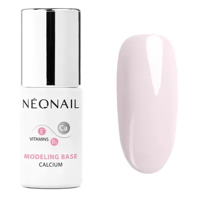 NEONAIL Modeling Base Calcium podkladový lak pro gelové nehty s vápníkem odstín Basic Pink 7,2 m