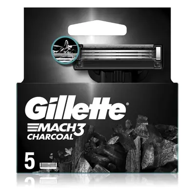 Gillette Mach3 Charcoal náhradní břity 5 ks