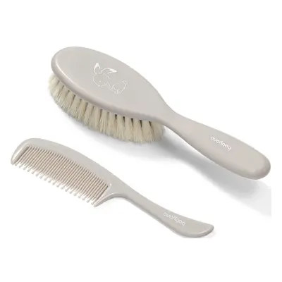 BabyOno Take Care Hairbrush and Comb sada pro děti od narození Gray