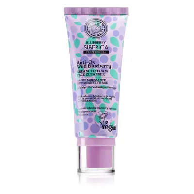 Natura Siberica Anti-Ox Wild Blueberry krémová čisticí pěna na obličej 100 ml