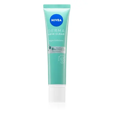 NIVEA Derma Skin Clear noční exfoliační pleťový peeling 40 ml