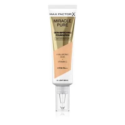 Max Factor Miracle Pure Skin dlouhotrvající make-up SPF 30 odstín 32 Light Beige 30 ml