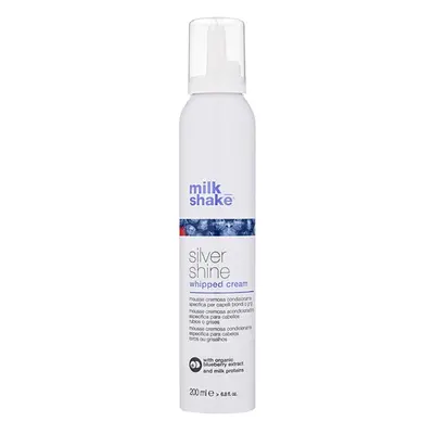 Milk Shake Silver Shine krémová pěna pro blond vlasy neutralizující žluté tóny 200 ml