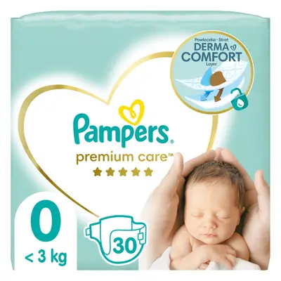 Pampers Premium Care Size 0 jednorázové pleny < 3kg 30 ks