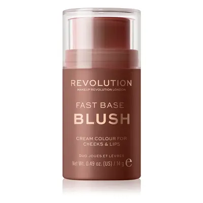 Makeup Revolution Fast Base tónovací balzám na rty a tváře odstín Mauve 14 g