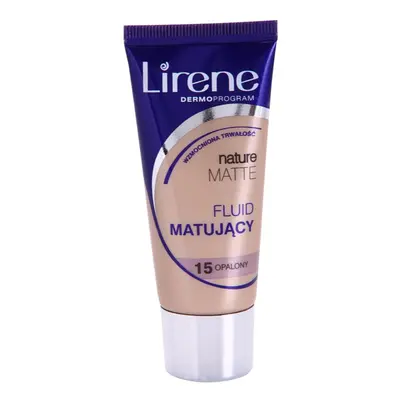 Lirene Nature Matte matující fluidní make-up pro dlouhotrvající efekt odstín 15 Tanned 30 ml