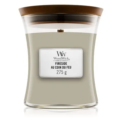 Woodwick Fireside Au Coin Du Feu vonná svíčka s dřevěným knotem 275 g