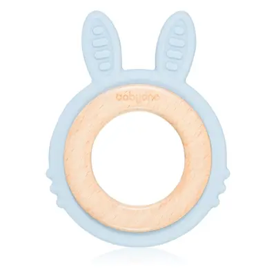 BabyOno Wooden & Silicone Teether kousátko Bunny 1 ks