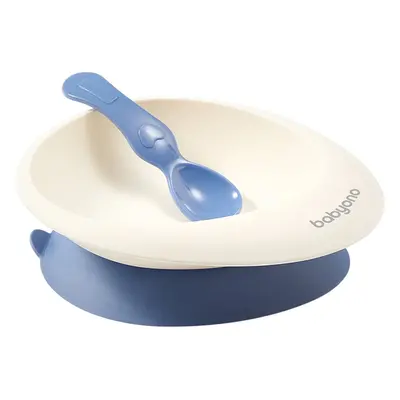 BabyOno Be Active Bowl with a Spoon jídelní sada Blue 6 m+ 1 ks