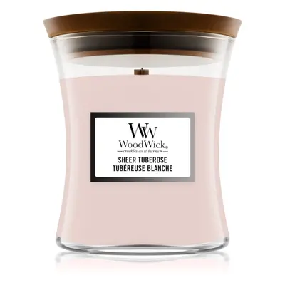 Woodwick Sheer Tuberose vonná svíčka 275 g