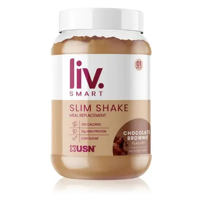 USN LivSmart Slim Shake prášek na přípravu nápoje pro podporu hubnutí příchuť Chocolate Brownie 