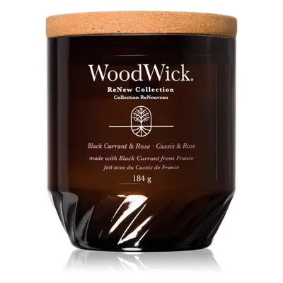 Woodwick Black Currant & Rose vonná svíčka 184 g