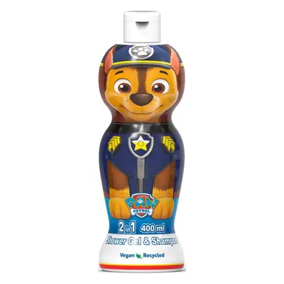 Nickelodeon Paw Patrol Shower Gel & Shampoo sprchový gel a šampon 2 v 1 pro děti Chase 400 ml