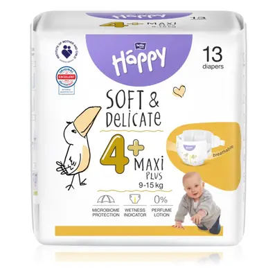 BELLA Baby Happy Soft&Delicate Size 4+ Maxi Plus jednorázové pleny 9-15 kg 13 ks