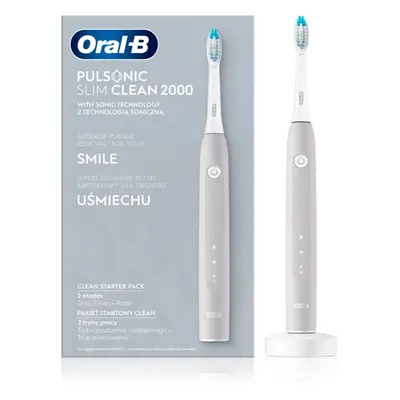 Oral B Pulsonic Slim Clean 2000 Grey sonický zubní kartáček