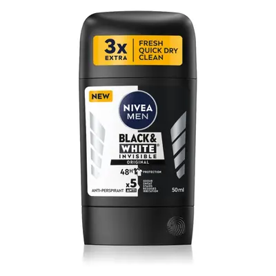 Nivea Men Black & White Invisible Original tuhý antiperspirant pro muže 50 ml