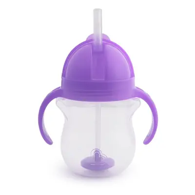 Munchkin Click Lock™ Tip & Sip hrnek s brčkem se závažím Purple 6 m+ 207 ml