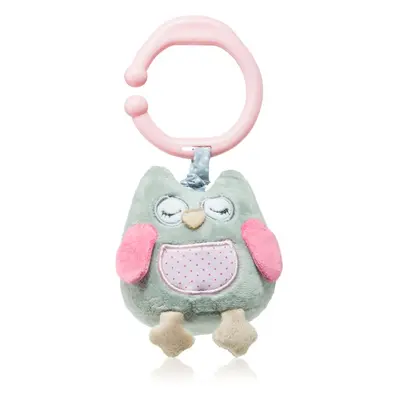 BabyOno Have Fun Musical Toy for Children kontrastní závěsná hračka s melodií Owl Sofia Pink 1 k