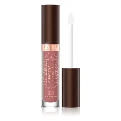 Eveline Cosmetics Choco Glamour hydratační lesklá rtěnka odstín 03 Toffee Chocolate 4,5 ml