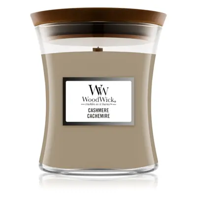 Woodwick Cashmere vonná svíčka s dřevěným knotem 275 g